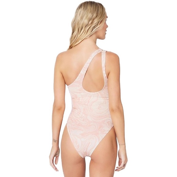 L*Space All Swirled Up One Shoulder Glitter Phoebe One Piece Swimsuit - Picture 3 of 13